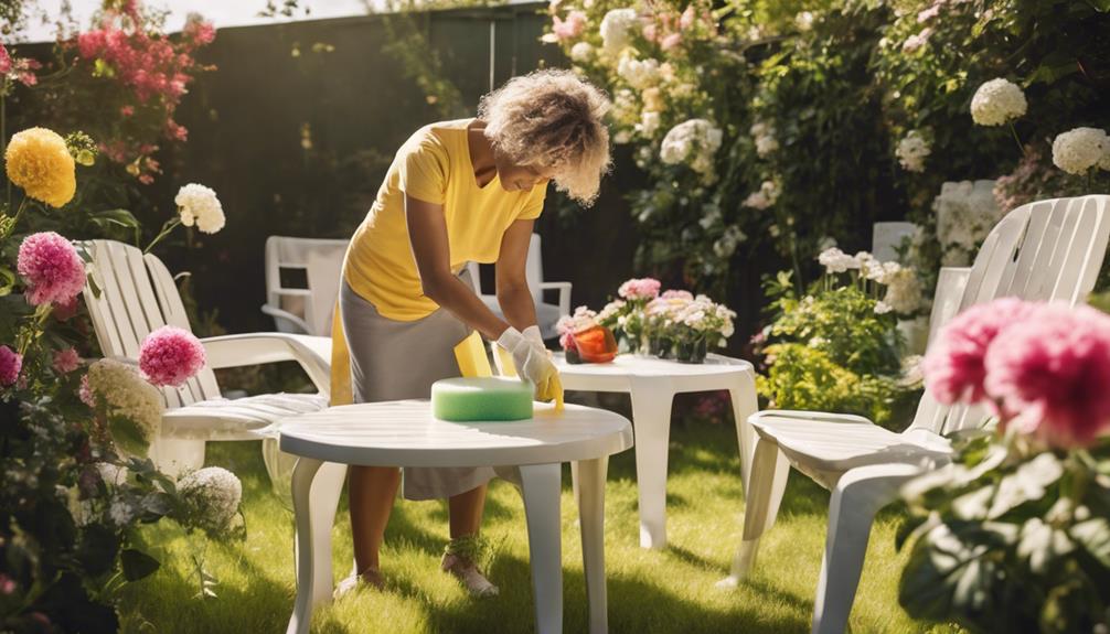 czyszczenie plastikowych mebli ogrodowych